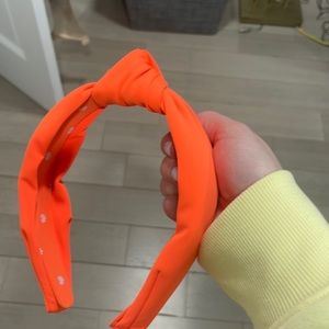 Lele sadoughi neon orange knot headband
